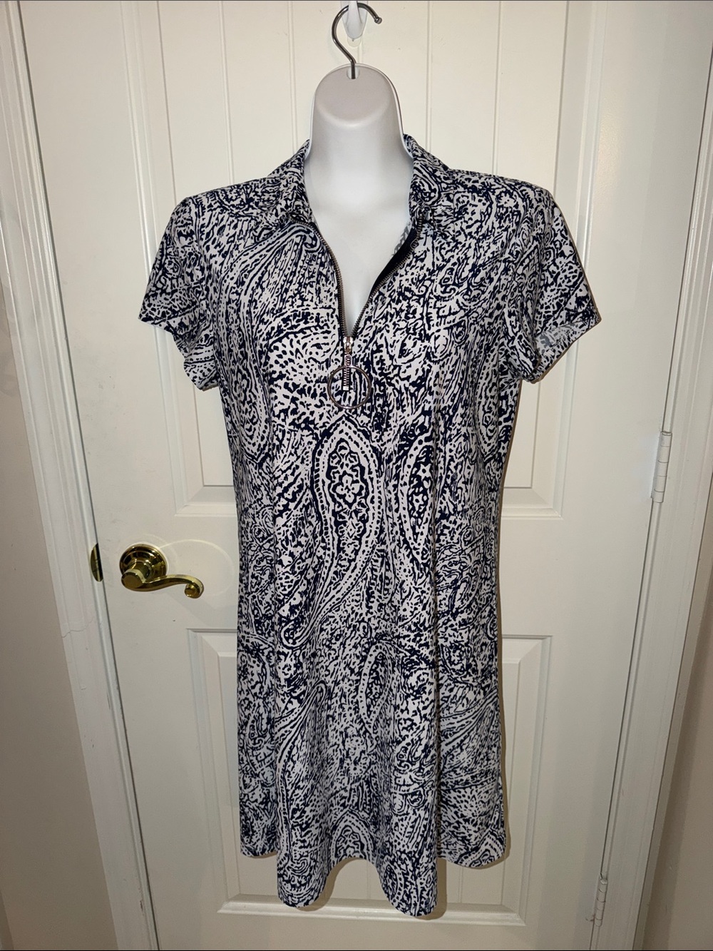 MSK Black and White Paisley Mini Dress